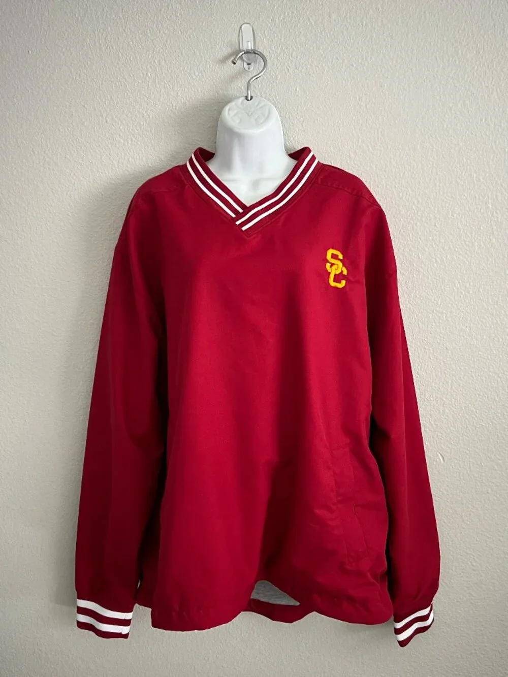 USC Trojans Men's Champion Cardinal Super Fan Scout Jacket Windbreaker Size L